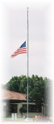 Flag at half-staff @ Joel's funeral